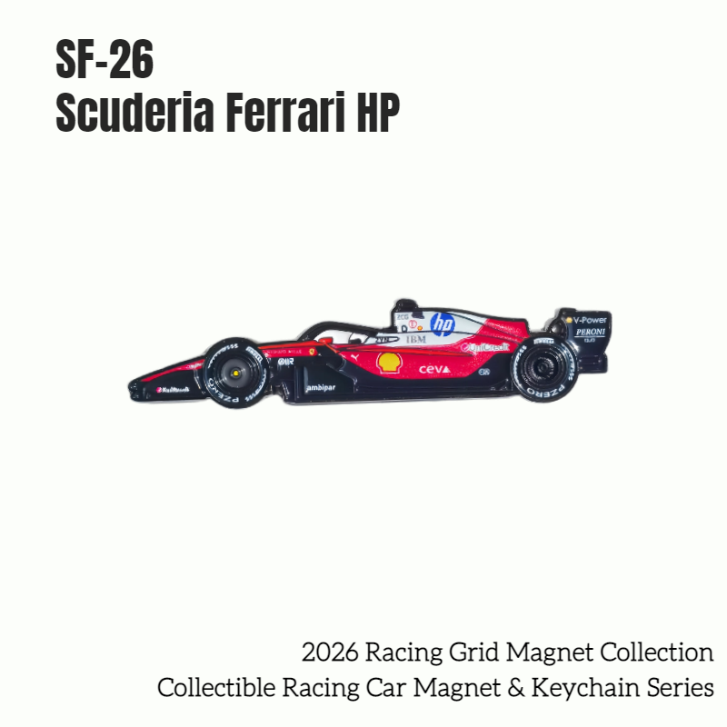 Formula One Racing Cars Collectible Magnet & Keychain