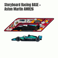 Storyboard Diorama Base +AMR26 Aston Martin Racing Car Magnets