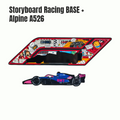 Storyboard Diorama Base +A526 Alpine Racing Car Magnets