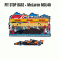 Pit Stop Diorama Base + MCL40 McLaren Racing Car Magnets