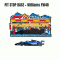 Pit Stop Diorama Base + FW48 Williams Racing Car Magnets