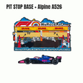 Pit Stop Diorama Base +A526 Alpine Racing Car Magnets