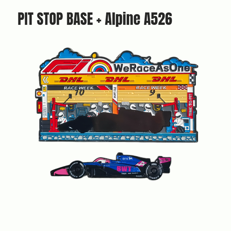 Formula One Pit Stop Diorama Magnets （matched with all cars)