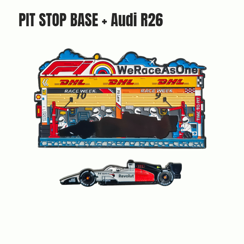 Formula One Pit Stop Diorama Magnets （matched with all cars)