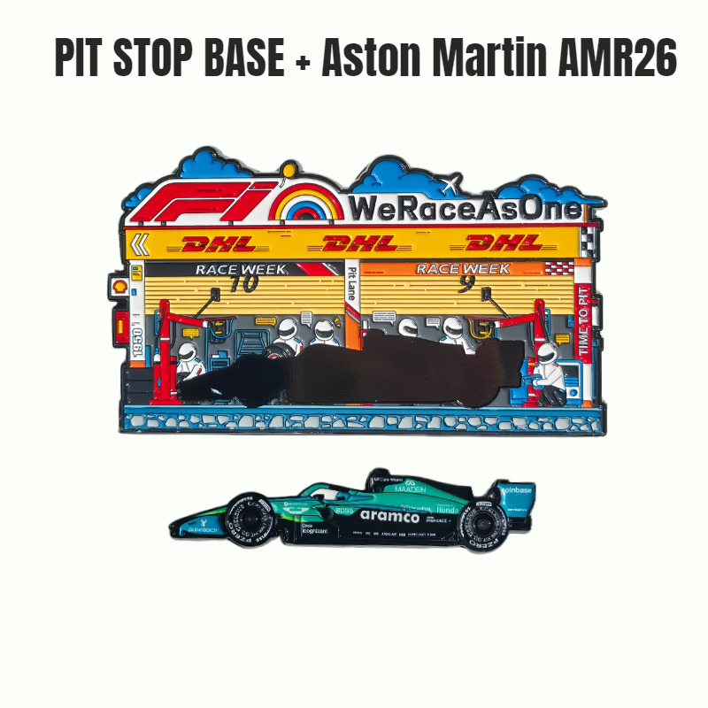 Formula One Pit Stop Diorama Magnets （matched with all cars)