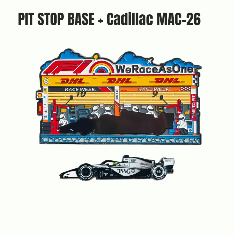 Formula One Pit Stop Diorama Magnets （matched with all cars)