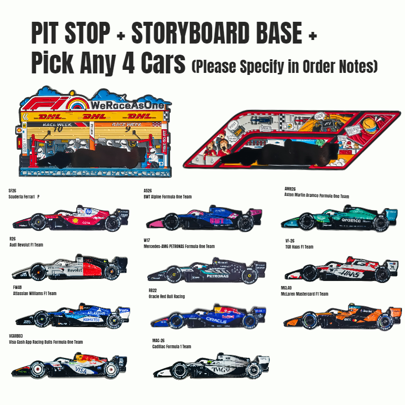 BUDDLE: Pit Stop + Storyboard BASE + Pick Any 4 Cars
