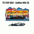 Pit Stop Diorama Base + MAC26 Cadilac Racing Car Magnets