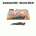 Grandstand Diorama Base +MCL39 McLaren Racing Car Magnets