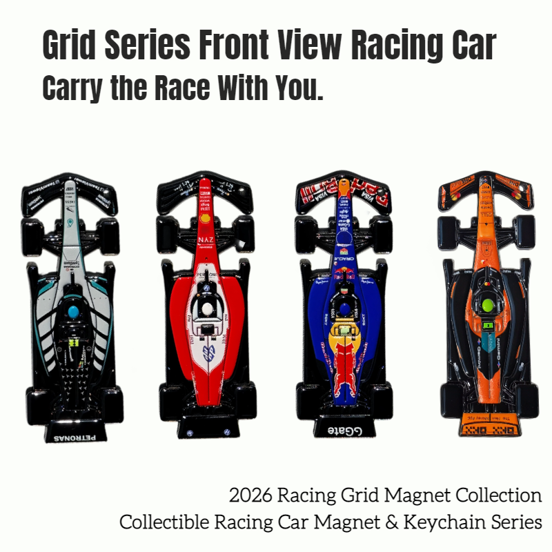Formula One Racing Cars - Front View Magnet & Keychains
