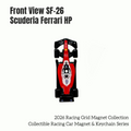 SF26 Ferrari Front View Racing Car Magnet and Keychain