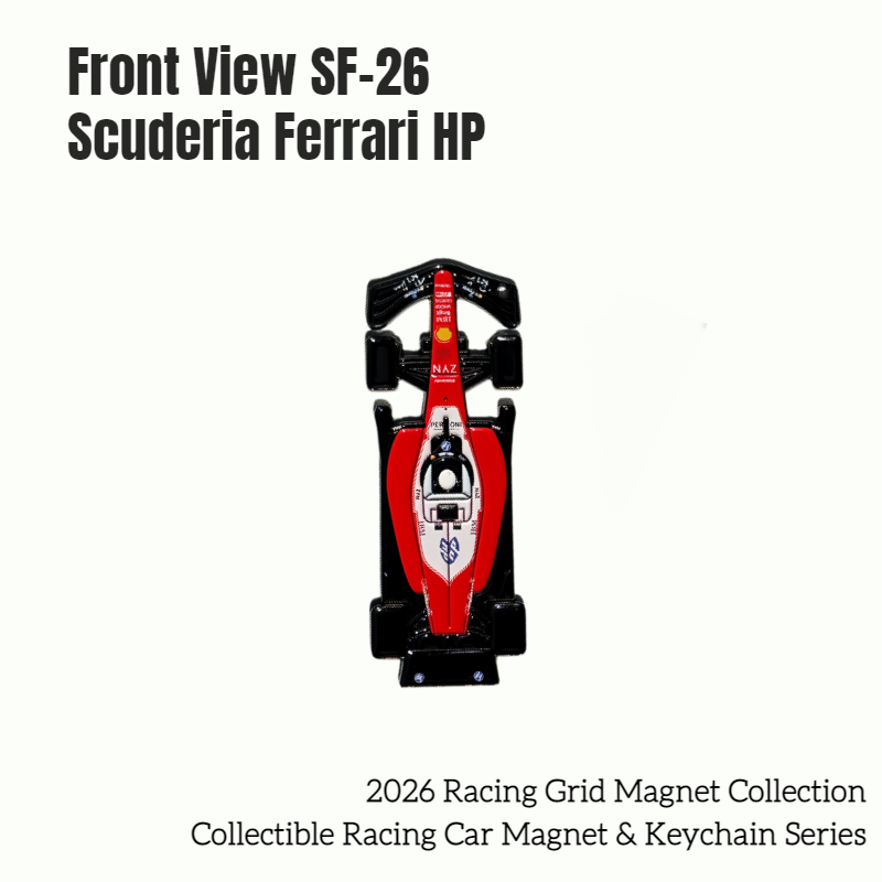 Formula One Racing Cars - Front View Magnet & Keychains