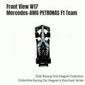 W17 Mercedes Front View Racing Car Magnet and Keychain·