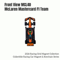 MCL40 McLaren Front View Racing Car Magnet and Keychain