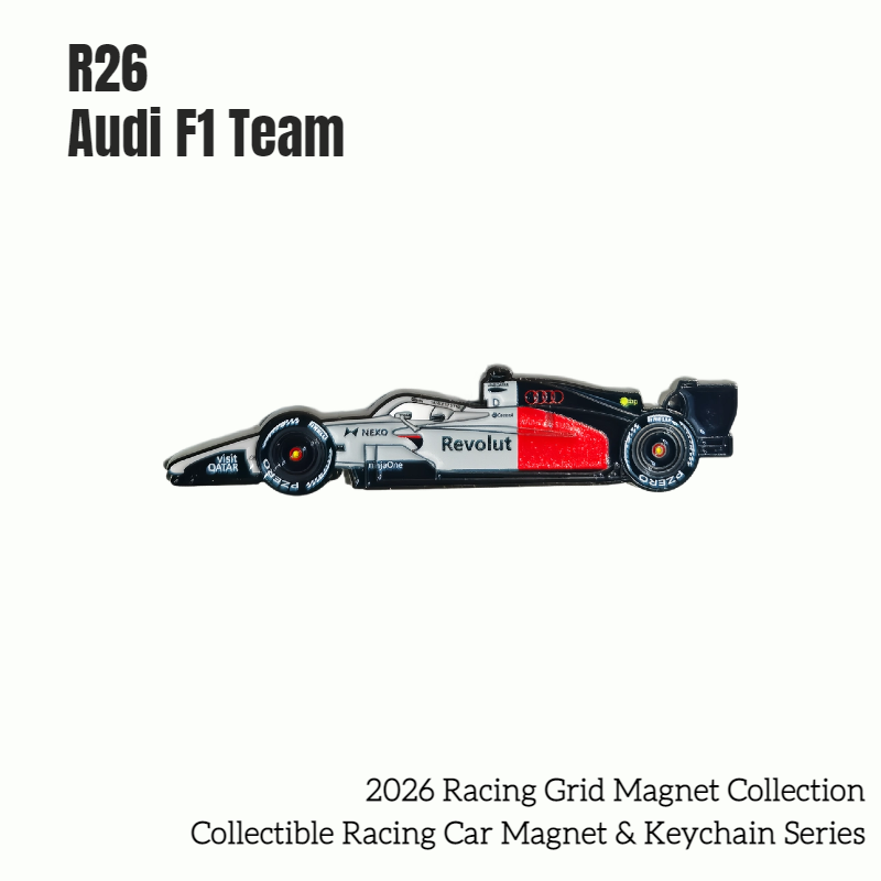 Formula One Racing Cars Collectible Magnet & Keychain