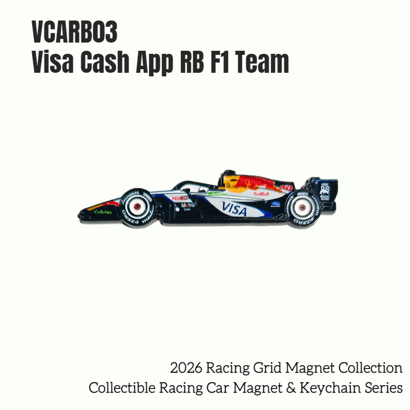 Formula One Racing Cars Collectible Magnet & Keychain
