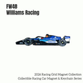 FW48 Williams Racing Car Magnet and Keychain